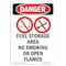 Signmission Safety Sign, OSHA Danger, 14" Height, Aluminum, Fuel Storage Area No, Portrait OS-DS-A-1014-V-1269 - alternate 1